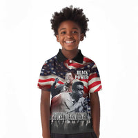 Stokely Carmichael Kid Polo Shirt American Flag Background Black Power Quote Civil Rights Leader Powerful Speech - Wonder Print Shop