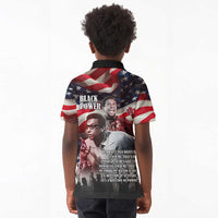 Stokely Carmichael Kid Polo Shirt American Flag Background Black Power Quote Civil Rights Leader Powerful Speech - Wonder Print Shop