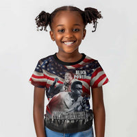 Stokely Carmichael Kid T shirt American Flag Background Black Power Quote Civil Rights Leader Powerful Speech - Wonder Print Shop