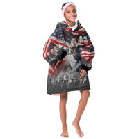 Stokely Carmichael Kid Wearable Blanket Hoodie American Flag Background Black Power Quote Civil Rights Leader Powerful Speech - Wonder Print Shop