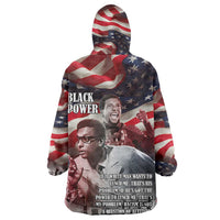 Stokely Carmichael Kid Wearable Blanket Hoodie American Flag Background Black Power Quote Civil Rights Leader Powerful Speech - Wonder Print Shop