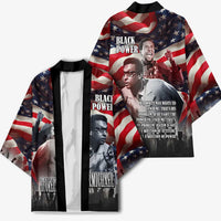 Stokely Carmichael Kimono American Flag Background Black Power Quote Civil Rights Leader Powerful Speech - Wonder Print Shop