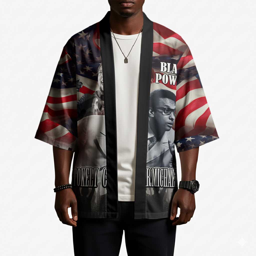 Stokely Carmichael Kimono American Flag Background Black Power Quote Civil Rights Leader Powerful Speech - Wonder Print Shop