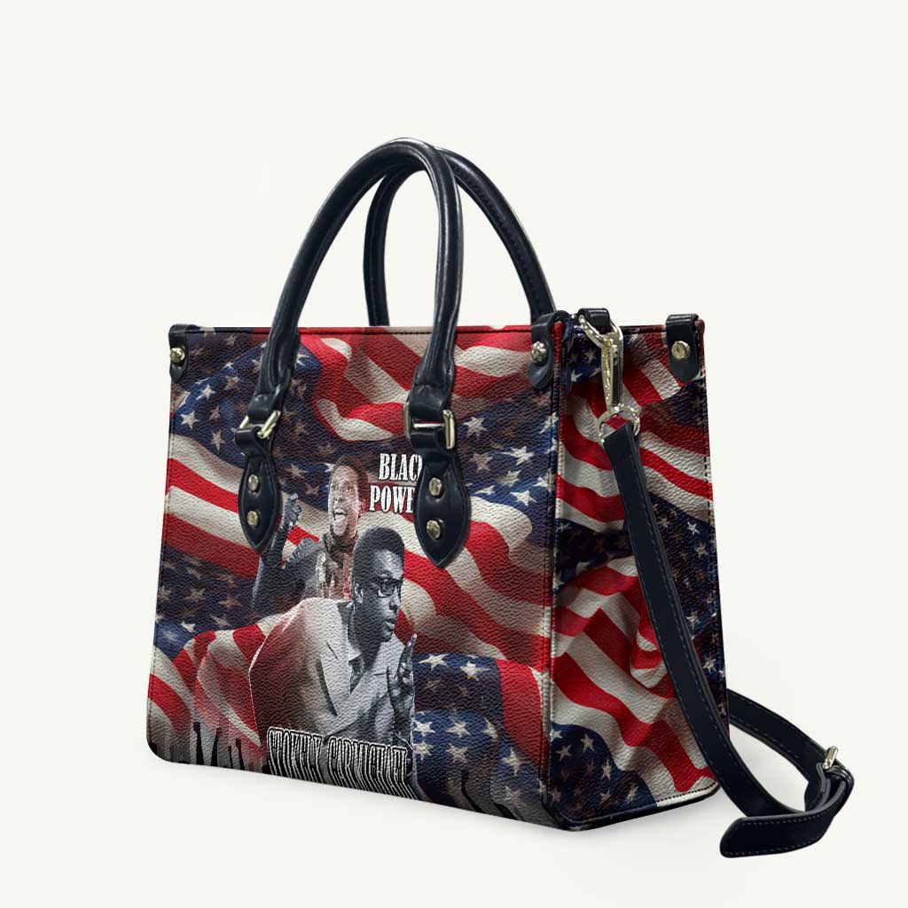 Stokely Carmichael Leather Bag American Flag Background Black Power Quote Civil Rights Leader Powerful Speech - Wonder Print Shop