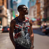Stokely Carmichael Men Tank Top American Flag Background Black Power Quote Civil Rights Leader Powerful Speech - Wonder Print Shop
