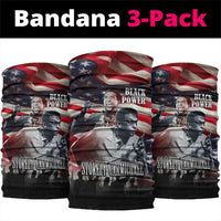 Stokely Carmichael Neck Gaiter American Flag Background Black Power Quote Civil Rights Leader Powerful Speech - Wonder Print Shop