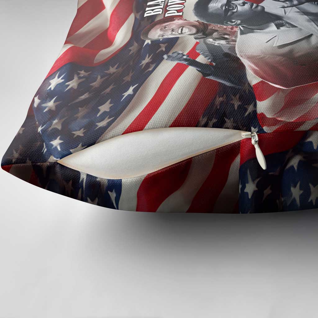 Stokely Carmichael Pillow Cover American Flag Background Black Power Quote Civil Rights Leader Powerful Speech - Wonder Print Shop