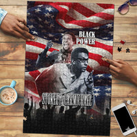 Stokely Carmichael Puzzle American Flag Background Black Power Quote Civil Rights Leader Powerful Speech - Wonder Print Shop
