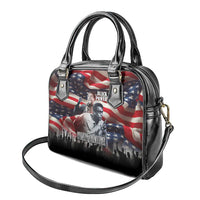 Stokely Carmichael Shoulder Handbag American Flag Background Black Power Quote Civil Rights Leader Powerful Speech - Wonder Print Shop
