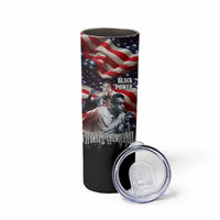 Stokely Carmichael Skinny Tumbler American Flag Background Black Power Quote Civil Rights Leader Powerful Speech - Wonder Print Shop
