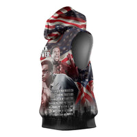 Stokely Carmichael Sleeveless Hoodie American Flag Background Black Power Quote Civil Rights Leader Powerful Speech - Wonder Print Shop