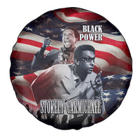 Stokely Carmichael Spare Tire Cover American Flag Background Black Power Quote Civil Rights Leader Powerful Speech - Wonder Print Shop