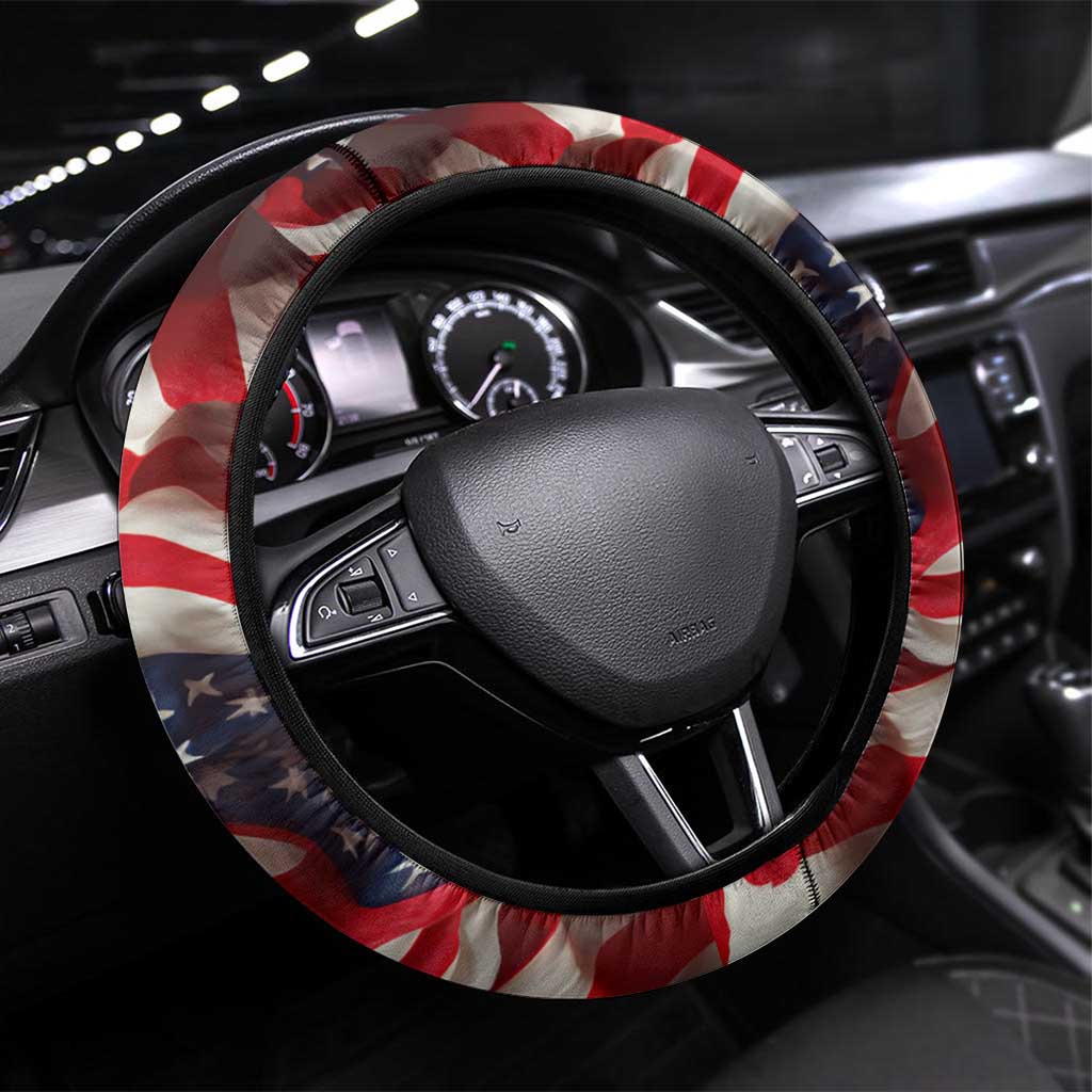 Stokely Carmichael Steering Wheel Cover American Flag Background Black Power Quote Civil Rights Leader Powerful Speech - Wonder Print Shop