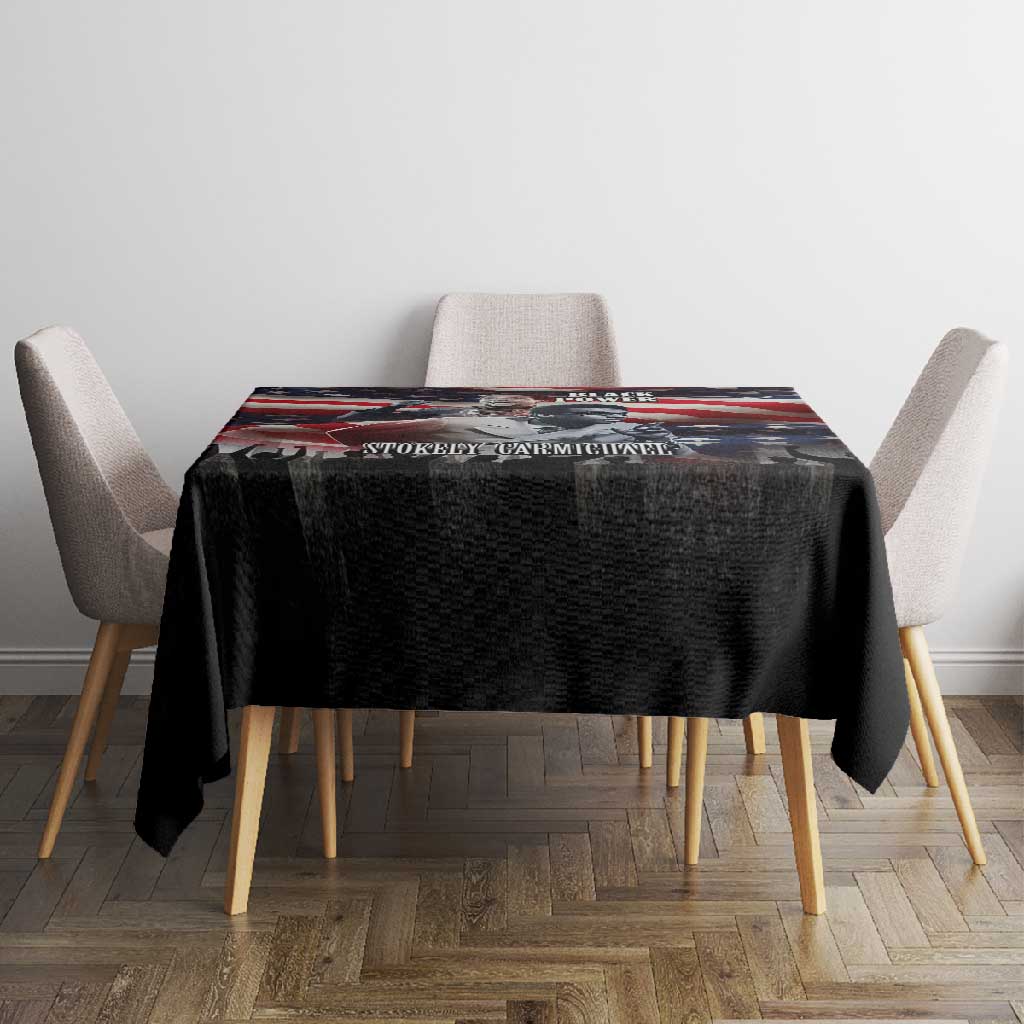 Stokely Carmichael Tablecloth American Flag Background Black Power Quote Civil Rights Leader Powerful Speech - Wonder Print Shop