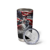 Stokely Carmichael Tumbler Cup American Flag Background Black Power Quote Civil Rights Leader Powerful Speech - Wonder Print Shop