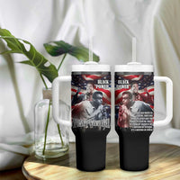 Stokely Carmichael Tumbler With Handle American Flag Background Black Power Quote Civil Rights Leader Powerful Speech - Wonder Print Shop