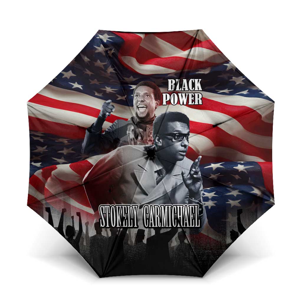 Stokely Carmichael Umbrella American Flag Background Black Power Quote Civil Rights Leader Powerful Speech - Wonder Print Shop