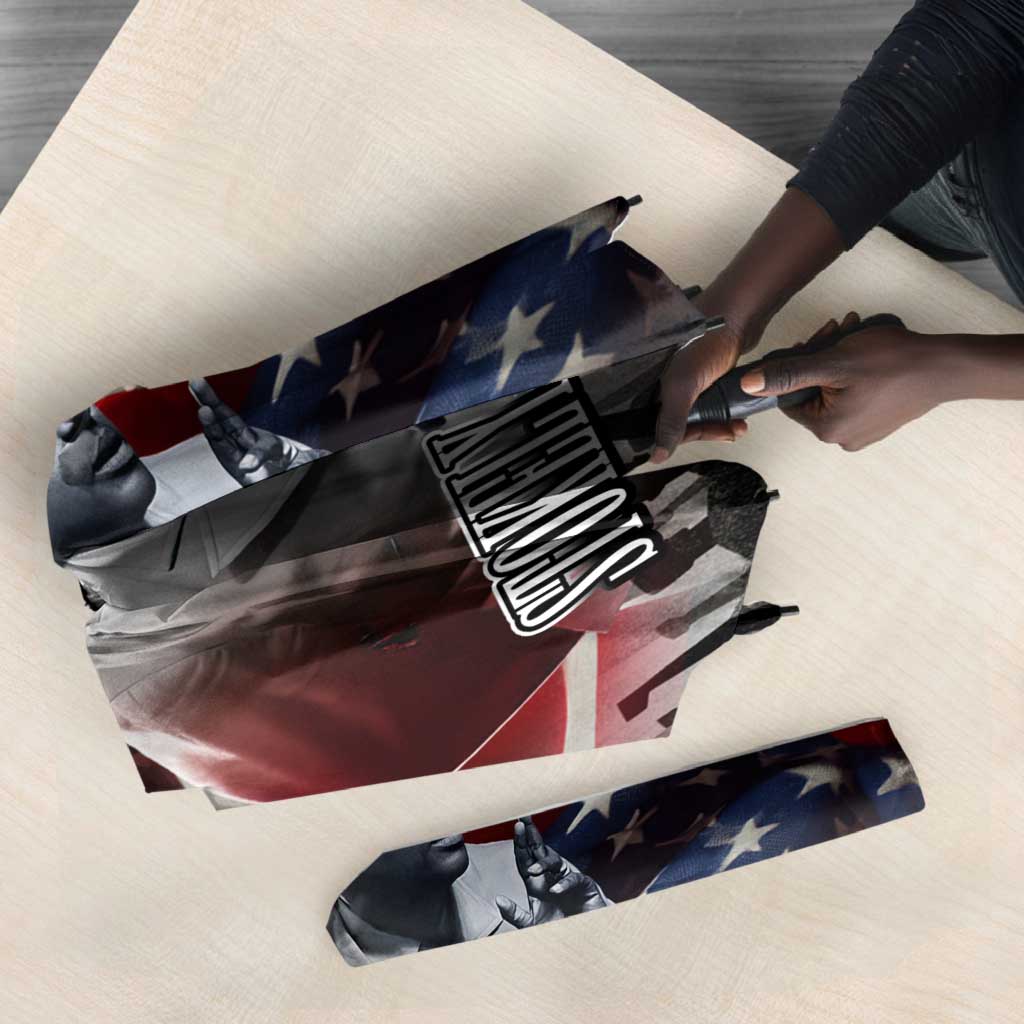 Stokely Carmichael Umbrella American Flag Background Black Power Quote Civil Rights Leader Powerful Speech - Wonder Print Shop