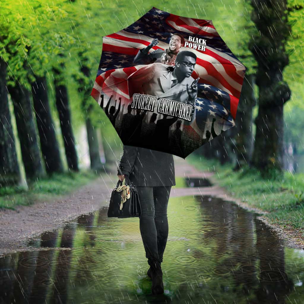 Stokely Carmichael Umbrella American Flag Background Black Power Quote Civil Rights Leader Powerful Speech - Wonder Print Shop