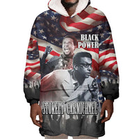 Stokely Carmichael Wearable Blanket Hoodie American Flag Background Black Power Quote Civil Rights Leader Powerful Speech - Wonder Print Shop