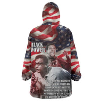 Stokely Carmichael Wearable Blanket Hoodie American Flag Background Black Power Quote Civil Rights Leader Powerful Speech - Wonder Print Shop