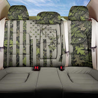 Deer Skull Camouflage Back Car Seat Cover American Hunting Culture in Forest Green and Earth Tones