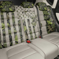 Deer Skull Camouflage Back Car Seat Cover American Hunting Culture in Forest Green and Earth Tones