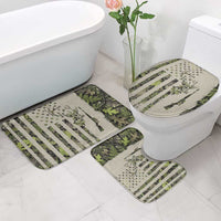 Deer Skull Camouflage Bathroom Set American Hunting Culture in Forest Green and Earth Tones