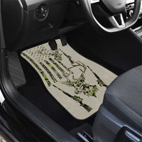 Deer Skull Camouflage Car Mats American Hunting Culture in Forest Green and Earth Tones