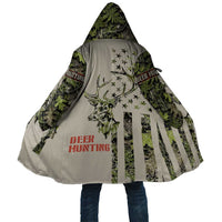 Deer Skull Camouflage Cloak American Hunting Culture in Forest Green and Earth Tones