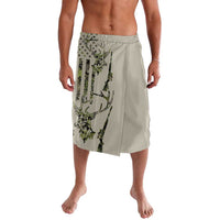 Deer Skull Camouflage Lavalava American Hunting Culture in Forest Green and Earth Tones