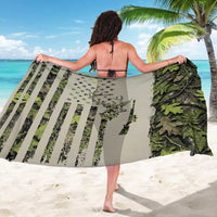 Deer Skull Camouflage Sarong American Hunting Culture in Forest Green and Earth Tones