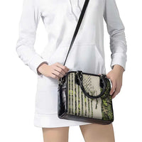 Deer Skull Camouflage Shoulder Handbag American Hunting Culture in Forest Green and Earth Tones