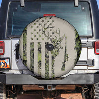 Deer Skull Camouflage Spare Tire Cover American Hunting Culture in Forest Green and Earth Tones