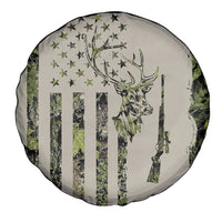 Deer Skull Camouflage Spare Tire Cover American Hunting Culture in Forest Green and Earth Tones