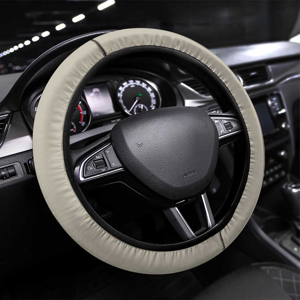 Deer Skull Camouflage Steering Wheel Cover American Hunting Culture in Forest Green and Earth Tones