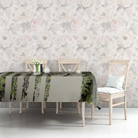 Deer Skull Camouflage Tablecloth American Hunting Culture in Forest Green and Earth Tones