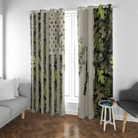 Deer Skull Camouflage Window Curtain American Hunting Culture in Forest Green and Earth Tones