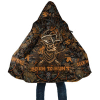 Deer Hunting Skull Cloak Autumn Leaves Rustic Brown and Orange Tones