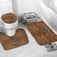 Personalized Deer Hunter Bathroom Set Antler Outline and Autumn Camouflage Hunting