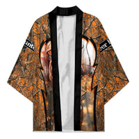 Personalized Deer Hunter Kimono Antler Outline and Autumn Camouflage Hunting