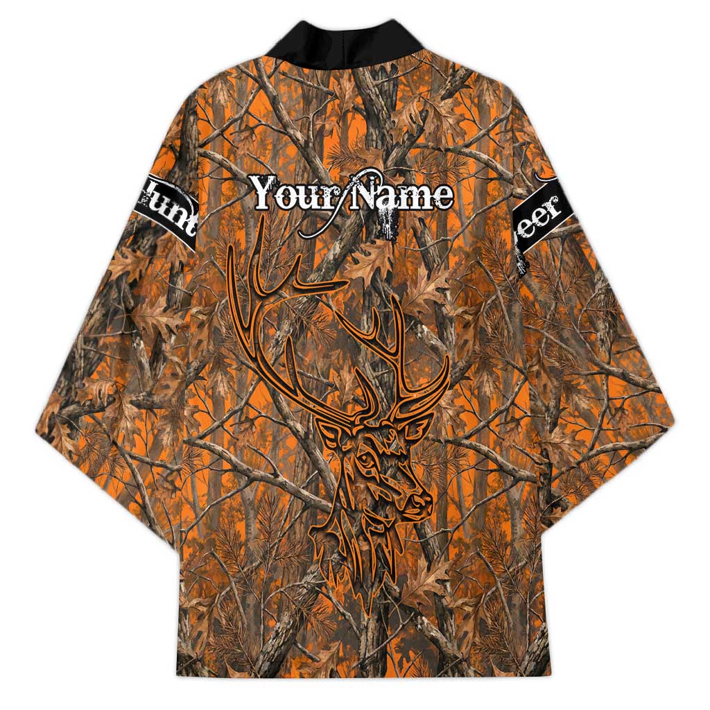 Personalized Deer Hunter Kimono Antler Outline and Autumn Camouflage Hunting