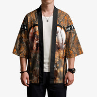 Personalized Deer Hunter Kimono Antler Outline and Autumn Camouflage Hunting