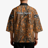 Personalized Deer Hunter Kimono Antler Outline and Autumn Camouflage Hunting