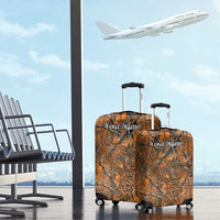 Personalized Deer Hunter Luggage Cover Antler Outline and Autumn Camouflage Hunting