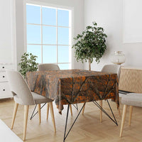 Personalized Deer Hunter Tablecloth Antler Outline and Autumn Camouflage Hunting