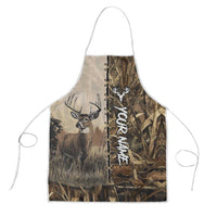 Personalized Born to Hunt Apron Deer Hunting Lacing Detail and Camo Traditional