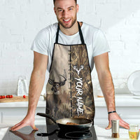 Personalized Born to Hunt Apron Deer Hunting Lacing Detail and Camo Traditional