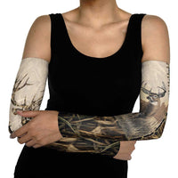 Personalized Born to Hunt Arm Sleeves Deer Hunting Lacing Detail and Camo Traditional