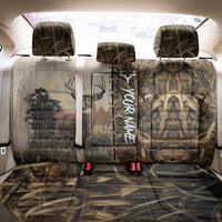 Personalized Born to Hunt Back Car Seat Cover Deer Hunting Lacing Detail and Camo Traditional